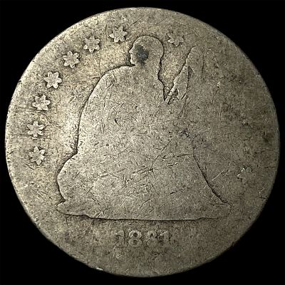 1861 Silver Seated Liberty Quarter HIGH GRADE