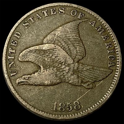 1858 Flying Eagle Cent ABOUT UNCIRCULATED
