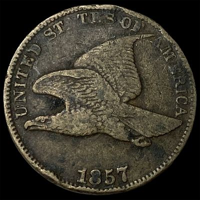 1857 Flying Eagle Cent LIGHTLY CIRCULATED
