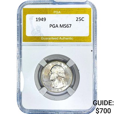 1949 Washington Silver Quarter PGA MS67