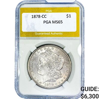 1878-CC Morgan Silver Dollar PGA MS65