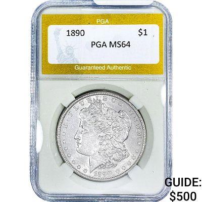 1890 Morgan Silver Dollar PGA MS64