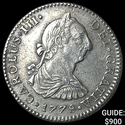 1778-FF Mexico Charles III Silver 1 Real