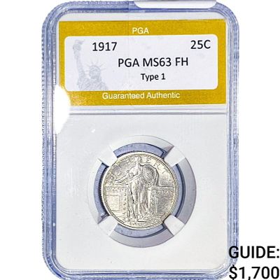 1917 Standing Liberty Quarter PGA MS63 FH