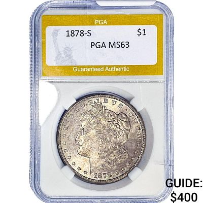 1878-S Morgan Silver Dollar PGA MS63