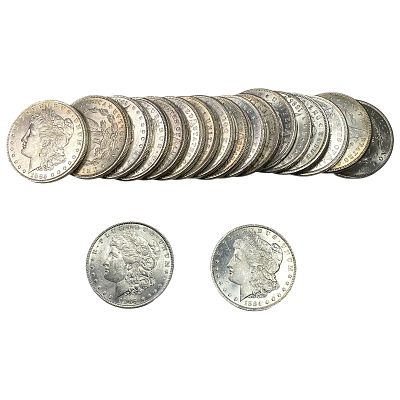 [20 Coins] 1884-1896 Morgan Silver Dollar
