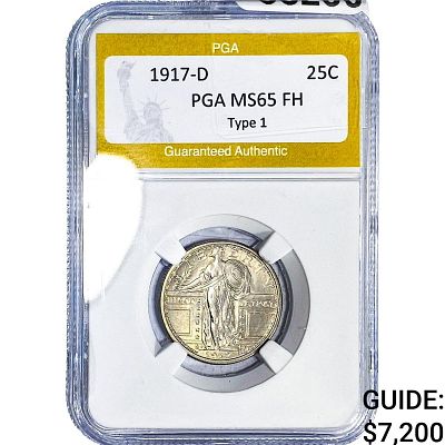 1917-D Standing Liberty Quarter PGA MS65 FH