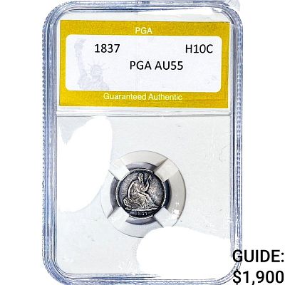 1837 Classic Head Half Cent PGA AU55
