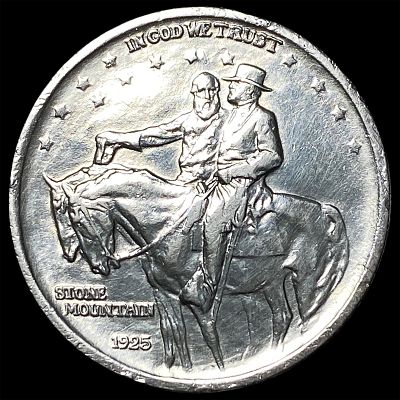 1925 Silver Stone Mountain Half Dollar GEM BU