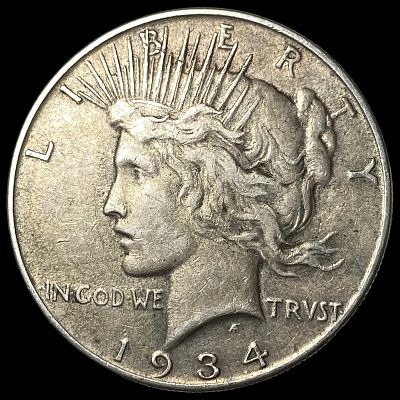1934 Silver Peace Dollar LIGHTLY CIRCULATED