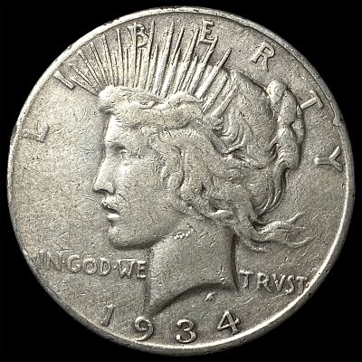 1934-S Silver Peace Dollar LIGHTLY CIRCULATED