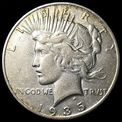 1935-S Peace Silver Dollar LIGHTLY CIRCULATED