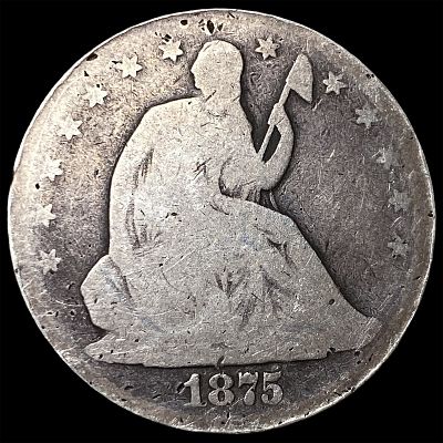 1875 Seated Liberty Half Dollar NICELY CIRCULATED