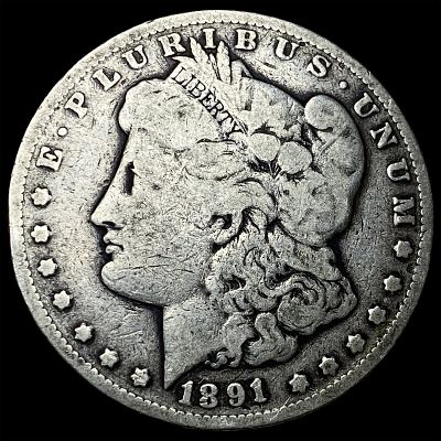 1891-CC Silver Morgan Dollar LIGHTLY CIRCULATED