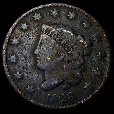 1828 Coronet Head Large Cent NICELY CIRCULATED