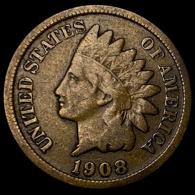 1908-S Indian Head Cent LIGHTLY CIRCULATED