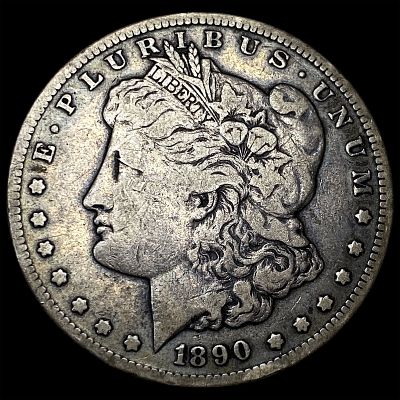 1890-CC Silver Morgan Dollar LIGHTLY CIRCULATED