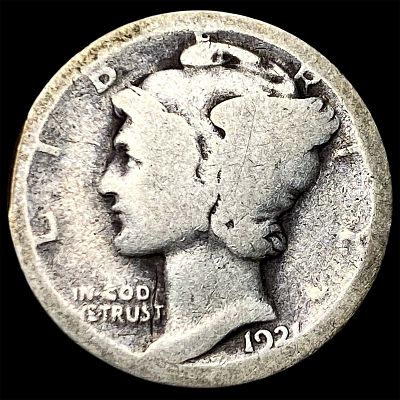 1921 Silver Mercury Dime NICELY CIRCULATED