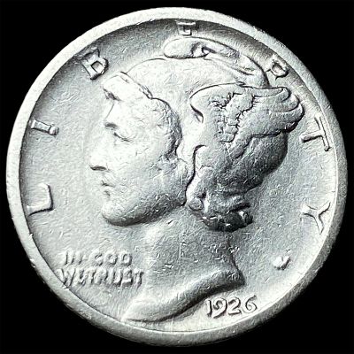 1926-S Silver Mercury Dime CLOSELY UNCIRCULATED. 1926-S Silver Mercury Dime CLOSELY UNCIRCULATED