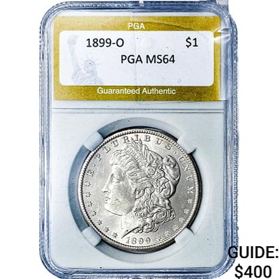 1899-O Morgan Silver Dollar PGA MS64