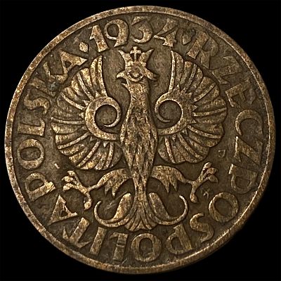 1934 Poland Bronze 2 Grosze