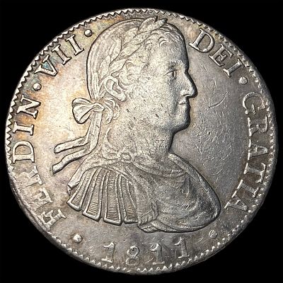 1811Mo HJ Mexico Silver 8 Reales NEARLY UNCIRCULATED. 1811Mo HJ Mexico Silver 8 Reales NEARLY 