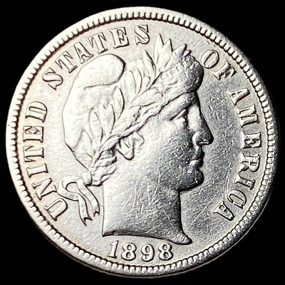 1898-O Silver Barber Dime CHOICE AU