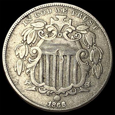 1868 Shield Nickel ABOUT UNCIRCULATED