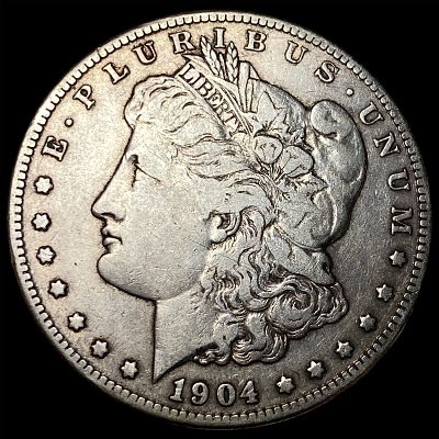 1904-S Silver Morgan Dollar NEARLY UNCIRCULATED. 1904-S Silver Morgan Dollar NEARLY UNCIRCULATED