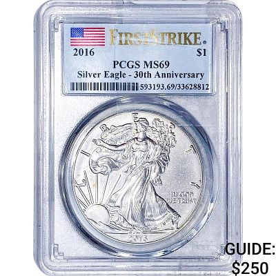 2016 Silver Eagle PCGS MS69