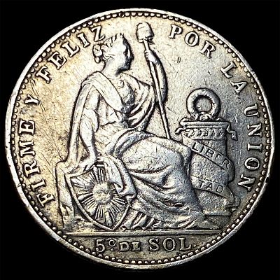 1911 FG Peru Silver 1/5 Sol