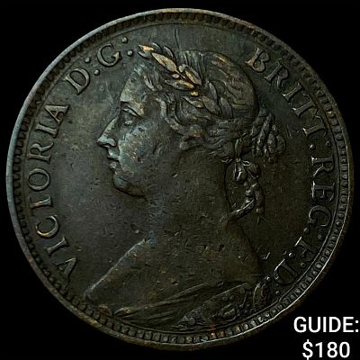 1887 Great Britain Victoria Bronze Farthing