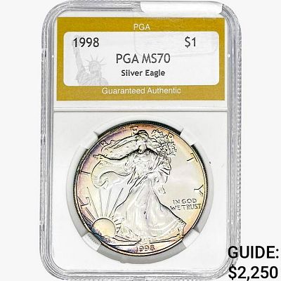 1998 American Silver Eagle PGA MS70