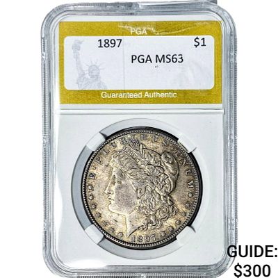 1897 Morgan Silver Dollar PGA MS63