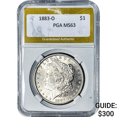 1883-O Morgan Silver Dollar PGA MS63
