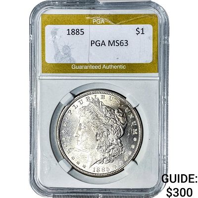 1885 Morgan Silver Dollar PGA MS63