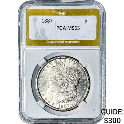 1887 Morgan Silver Dollar PGA MS63