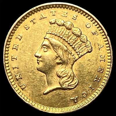 1856 Gold $1 Indian Princess Type 3 CLOSELY UNCIRCULATED