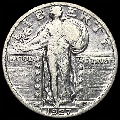 1927 Silver Standing Liberty Quarter LIGHTLY CIRCULATED