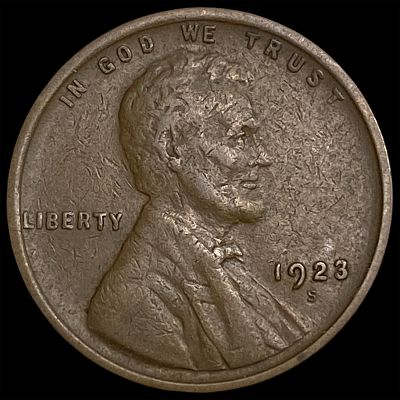 1923-S Lincoln Wheat Cent NEARLY UNCIRCULATED