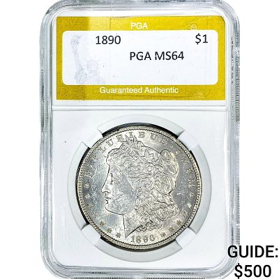 1890 Morgan Silver Dollar PGA MS64