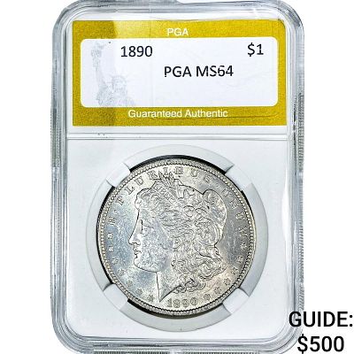 1890 Morgan Silver Dollar PGA MS64