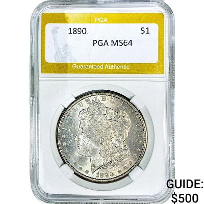 1890 Morgan Silver Dollar PGA MS64