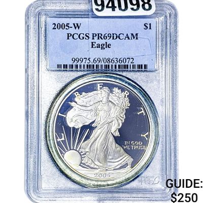 2005-W Silver Eagle PCGS PR69 DCAM