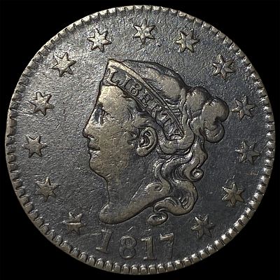 1817 Coronet Head Large Cent LIGHTLY CIRCULATED