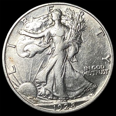 1928-S Silver Walking Liberty Half Dollar CLOSELY UNCIRCULATED