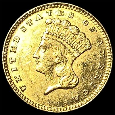 1887 Gold $1 Indian Head Type 3 UNCIRCULATED