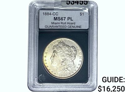1884-CC Morgan Silver Dollar GG MS67 PL