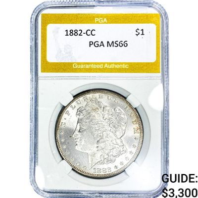 1882-CC Morgan Silver Dollar PGA MS66