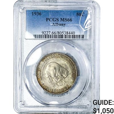 1936 Albany Half Dollar PCGS MS66
